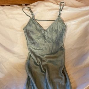 Free people mermaid tail lt green xs slip dress